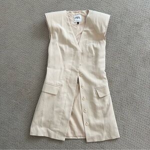 Zara Open Back Blazer Vest